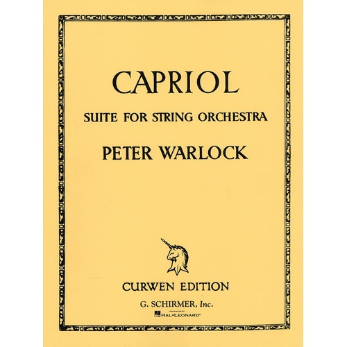 Schirmer - Warlock - Capriol Suite String Orchestra Full Score