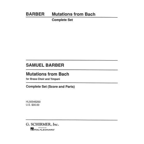 Barber Mutations From Bach Brass Choir Book