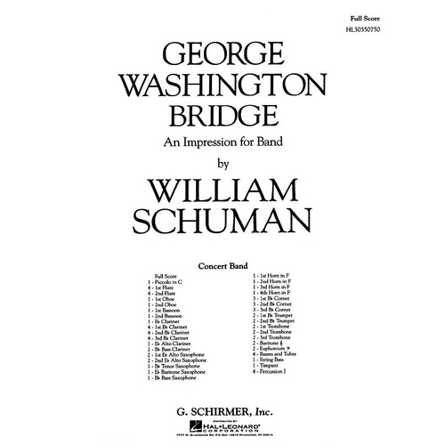 Schirmer - George Washington Bridge Concert Band 4-6 Full Score