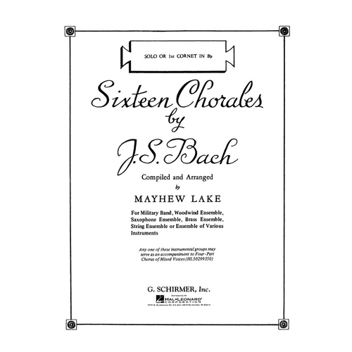Bach - 16 Chorales Trumpet 1 Part (Softcover Book)