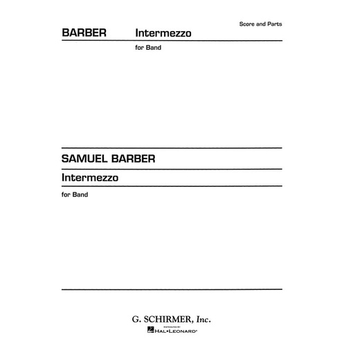 Schirmer - Barber - Intermezzo Concert Band 4-5 Score/Parts