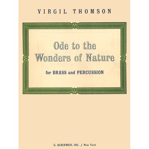 Ode To The Wonders Of Nature(Brass and Perc) Book