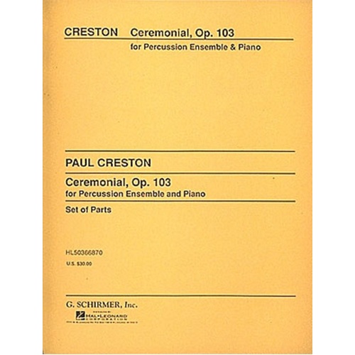 Creston Ceremonial Op 103 Perc. Parts 