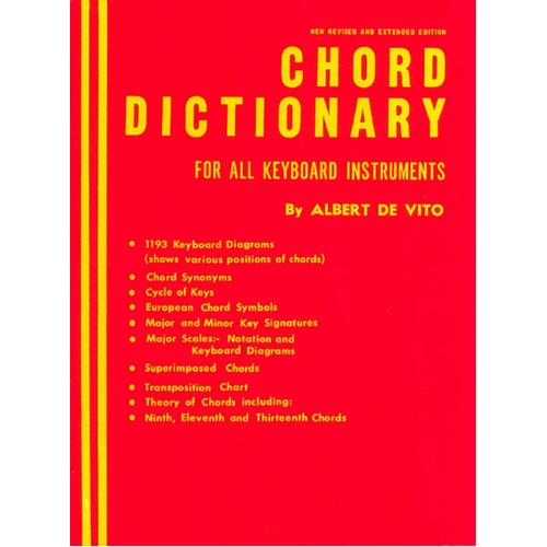 Chord Dictionary All Keyboard Instrument 