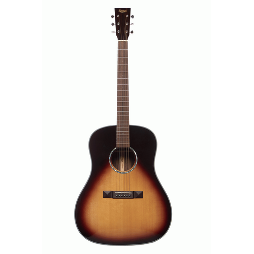 Tasman TA200D-EL Left Handed Drop Shoulder Dreadnought Acoustic Electric With Premium Hard Case