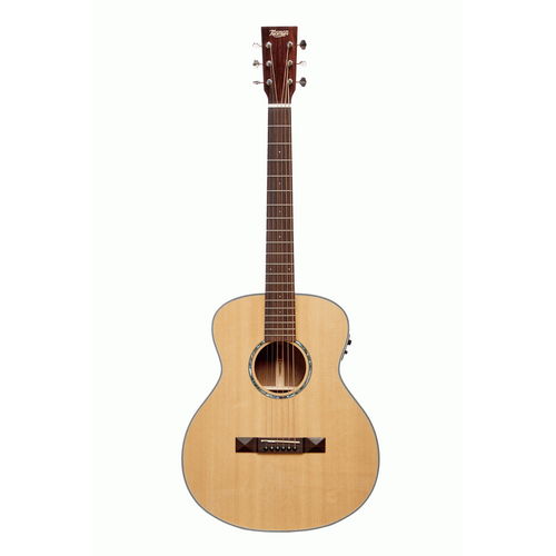 Tasman TA100M-EL Left Handed Mini Jumbo Acoustic Electric With Premium Hard Case