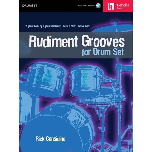 Rudiment Grooves for Drum Set Book by Berklee Press