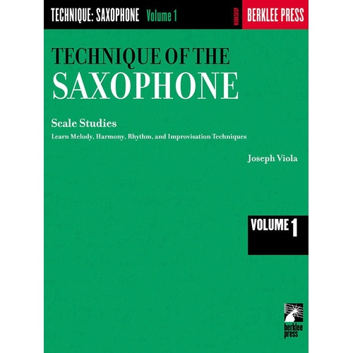Technique Of The Sax Vol 1 Scale Studies (Softcover Book)