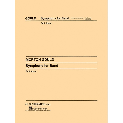 Schirmer - Gould - Symphony No 4 Concert Band 4-5 Score/Parts