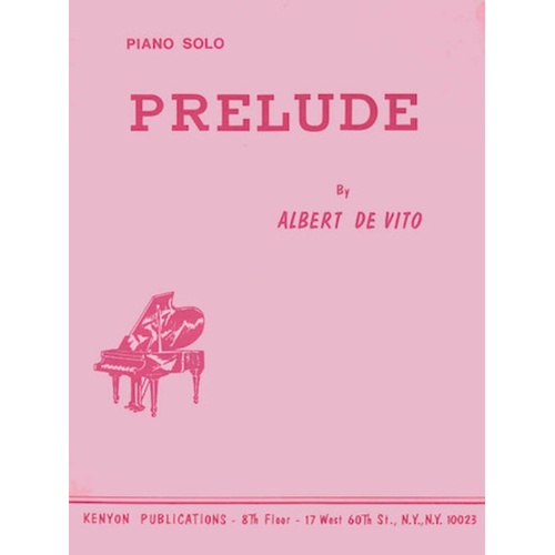 De Vito - Prelude For Piano Solo Softcover Book (Piano)