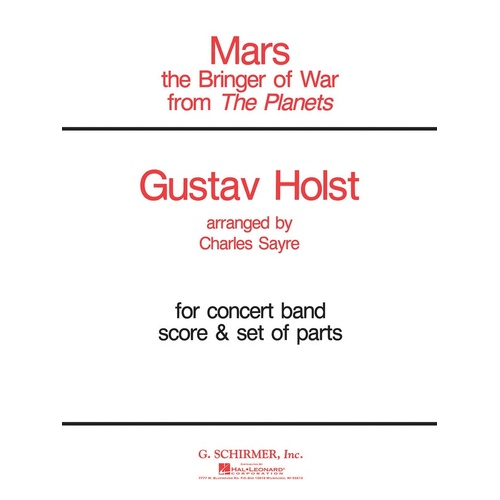 Schirmer - Holst - Mars From The Planets Concert Band 4-5 Score/Parts