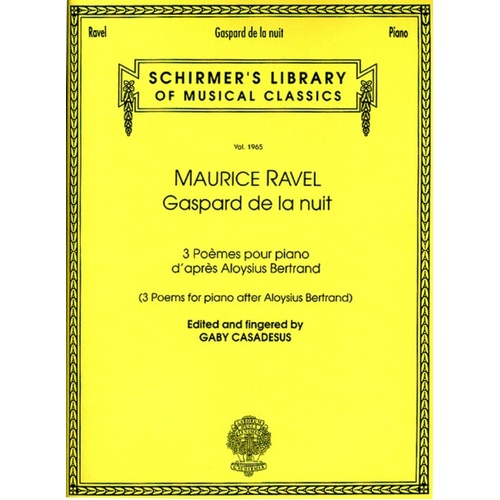 Ravel Gaspard De La Nuit Lib.1965 Piano 