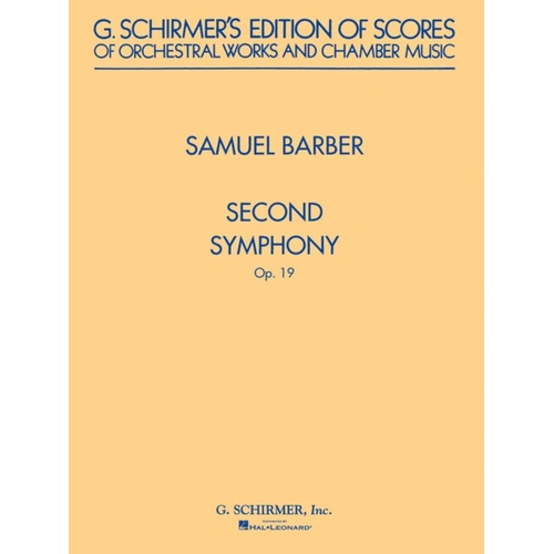 Schirmer - Barber - Symphony No 2 Op 19 Full Score