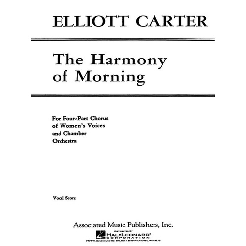Harmony Of Morning SSAA/Piano Vocal Score