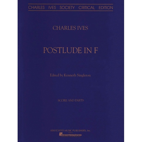Schirmer - Ives - Postlude In F For Orchestra Score/Parts