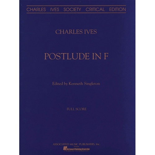 Schirmer - Ives - Postlude In F Orchestra Full Score