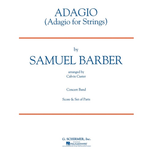 Schirmer - Barber - Adagio Concert Band  Score/Parts