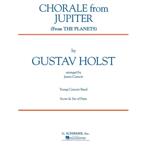 Chorale from Jupiter by Gustav Holst for Young Bands - G. Schirmer