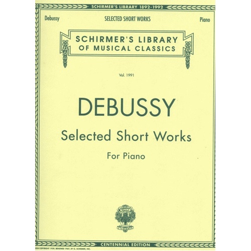 Debussy Selected Short Works Lib.1991Piano 