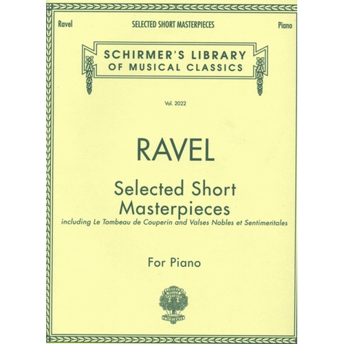 Ravel Selected Short Masterpieces Piano 