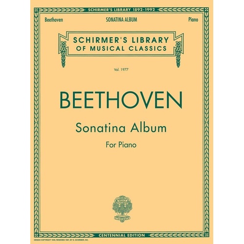 Beethoven Sonatina Album for Piano Solo - G. Schirmer, 64 Pages