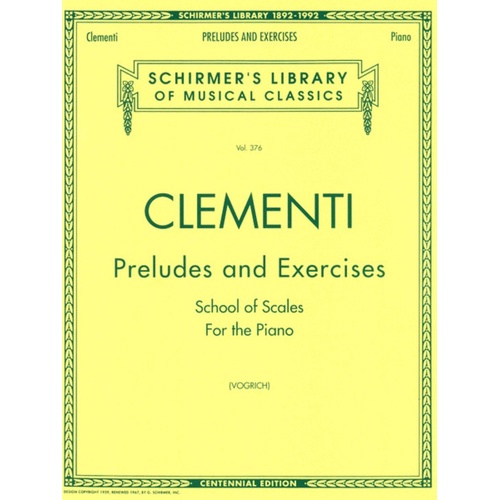 Clementi Prel/Exer. Piano Lib.376 