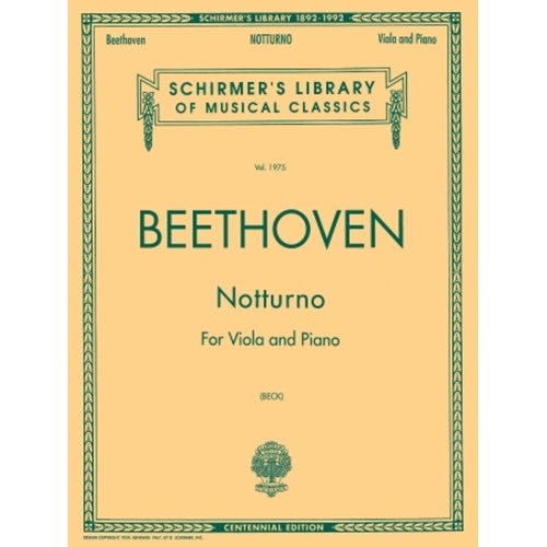 Beethoven Notturno Vla/Piano Lb.1975 