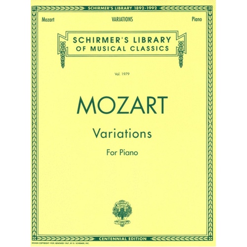 Mozart Variations Lib.1979 Piano 