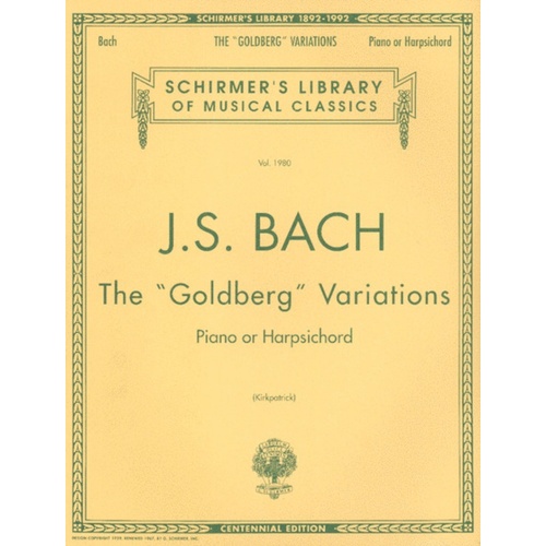 Bach Goldberg Variat. Lib.1980 Piano 