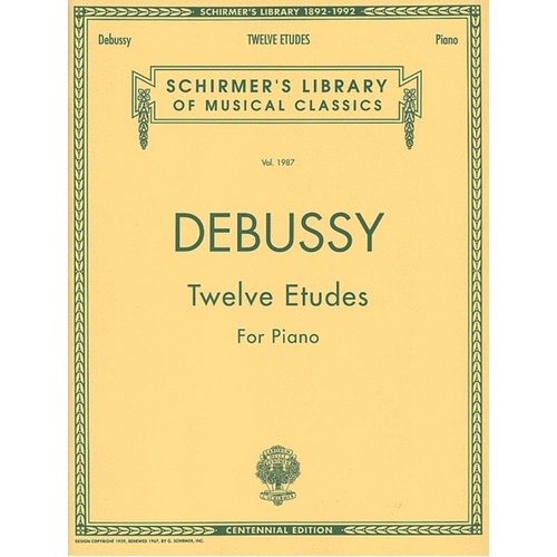 Debussy 12 Etudes Lib.1987 Piano 