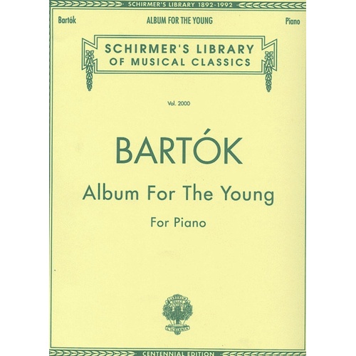 Bartok Album For Young Lib.2000 Piano 