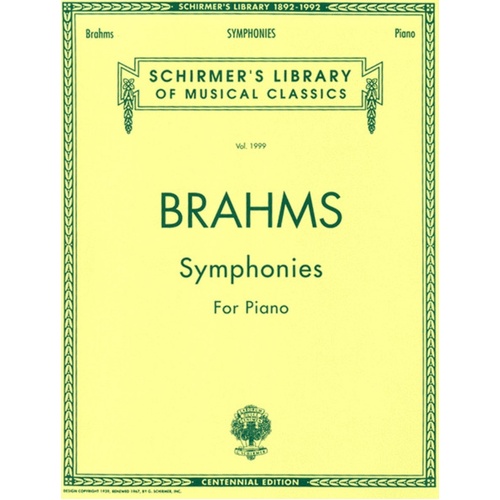 Brahms Symphonies Lib.1999 Piano 