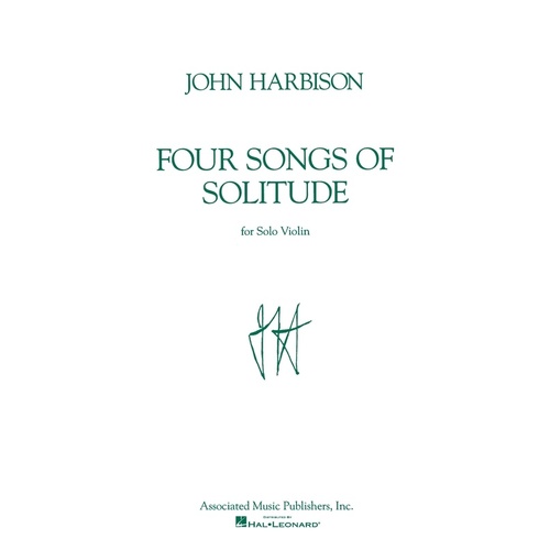 Harbison 4 Songs Of Solitude Violin 