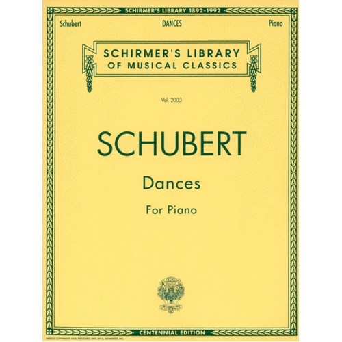Schubert Dances Piano Lib.2003 