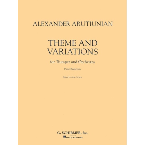 Arutiunian Theme/Variations Trumpet/Piano 