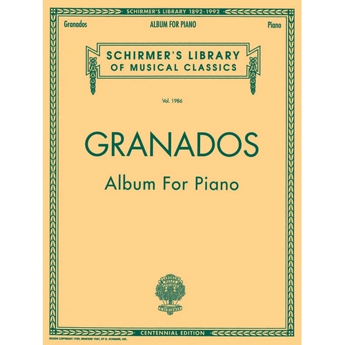 Granados Album for Piano - 102 Pages, Piano Solo, G. Schirmer
