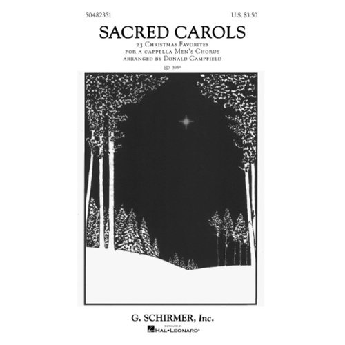 Sacred Carols 23 Christmas Favorites A Cappella Mens Chorus