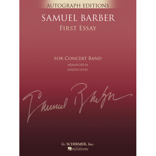 Schirmer - Barber - First Essay Concert Band  Gr 5 Full Score