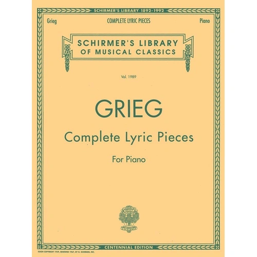 Grieg - Complete Lyric Pieces Centennial Edition for Piano Solo, 216 Pages