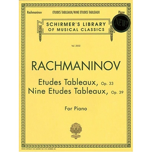 Schirmer - Rachmaninoff - Etudes Tableaux Op 33 & 39 Piano
