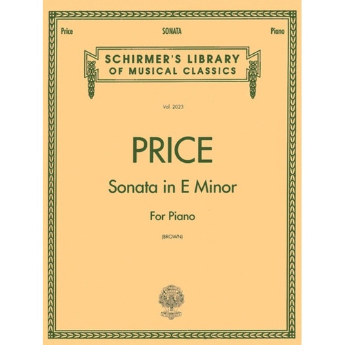 Price Sonata In E Minor Piano Lib.2023 