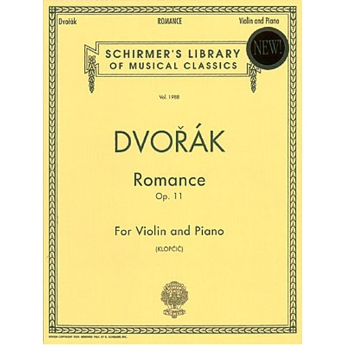Dvorak - Romance Op 11 Violin/Piano (Softcover Book)