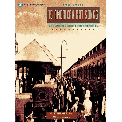 Schirmer - 15 American Art Songs Low Voice Book/Online Audio