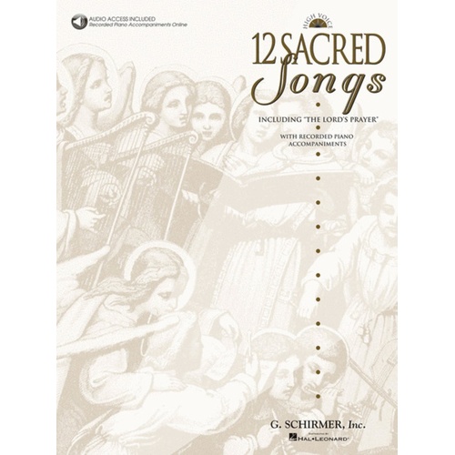 Schirmer - 12 Sacred Songs High Voice Book/Online Audio
