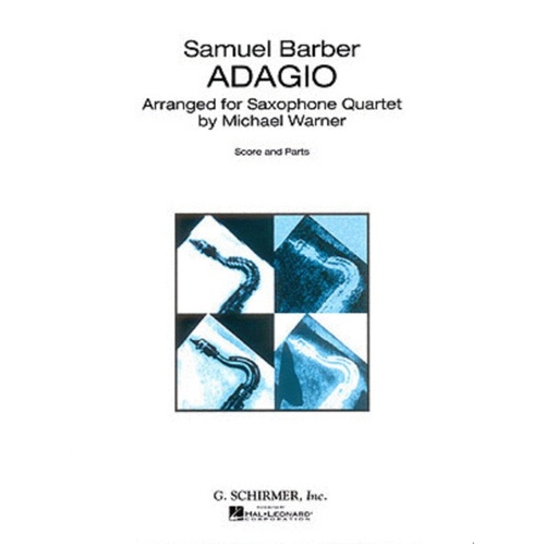 Barber Adagio For Sax Quartet Score/Parts 