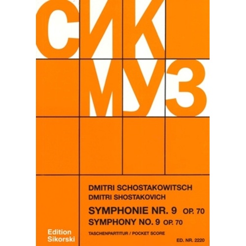 Symphony No 9 Op 70 Study Score