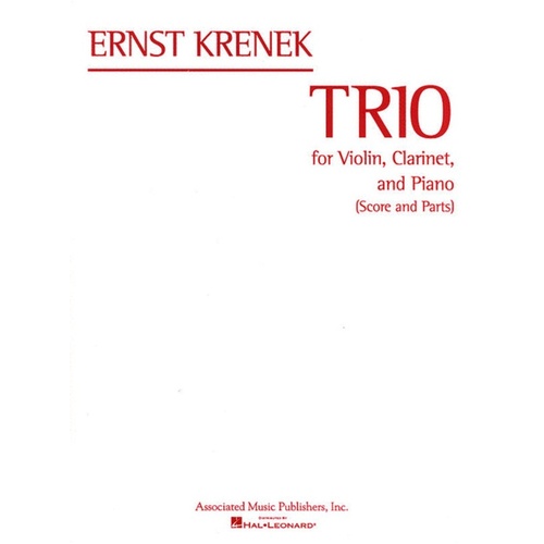 Krenek Trio Violinclarinetpiano Sc/Parts 