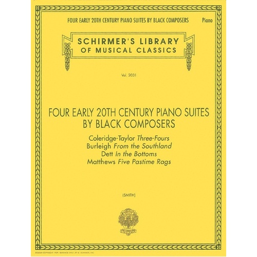 4 Early 20th C. Piano Pieces By Black Composers 