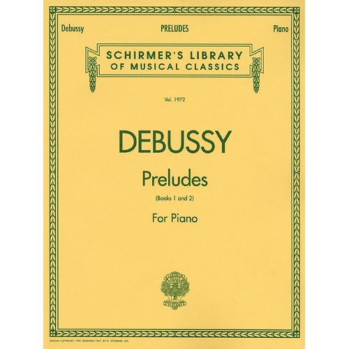 Debussy Preludes 1 and 2 Lib.1972 Piano (Softcover Book)
