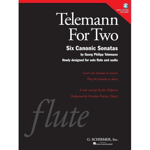 Telemann - 6 Canonic Sonatas for Two Flutes, Playable as Duets or Solo with Online Audio, G. Schirmer, Inc., 20 Pages